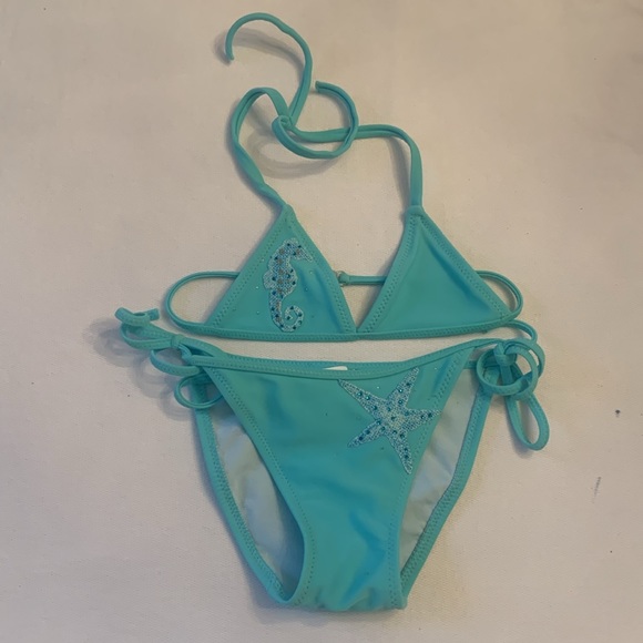 Pate De Sable Turquoise Bikini. Size 4. - Picture 11 of 13